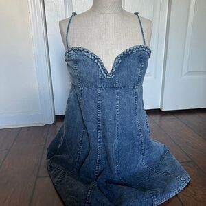 Mustard Seed Blue Denim Mini Dress